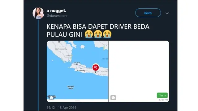 4 Curhatan Netizan Soal Order Via Ojek Online Tapi Dapat Driver Beda Pulau Ini Kocak Abis