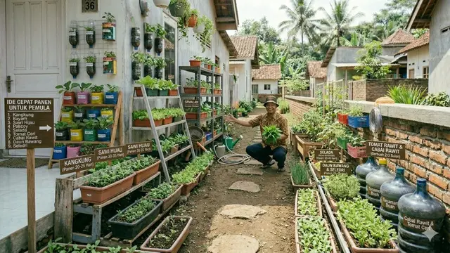Cara Membuat Lorong Sayur Hijau di Samping Rumah Subsidi