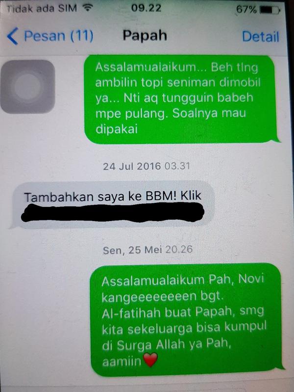 Chat Anak ke Mendiang Ayah (Sumber: Twitter//novdvnt/