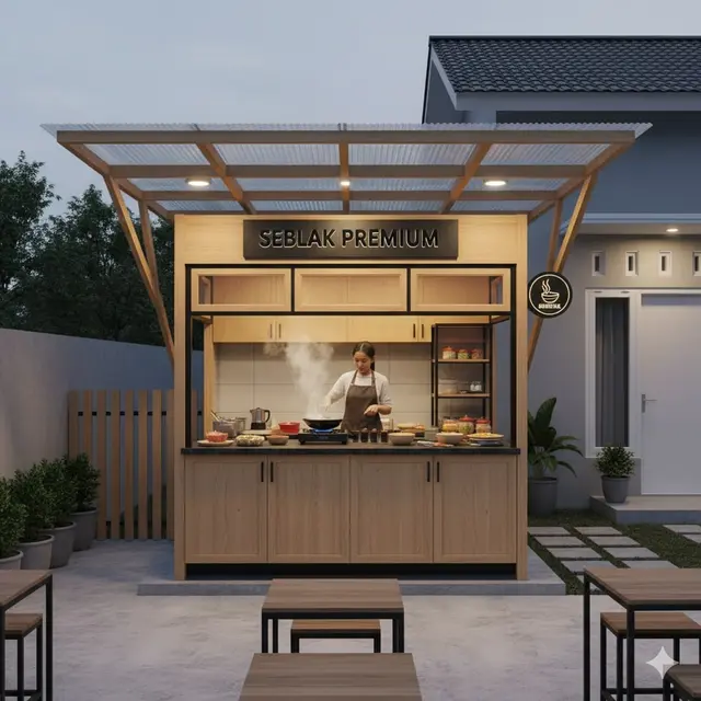 Desain Praktis dengan ‘Booth’ atau Konter Terpisah