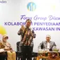 Staf Khusus Menteri Ketenagakerjaan, Caswiyono Rusydie Cakrawangsa pada Focus Grup Discussion dan Rapat Koordinasi lintas-stakeholder bertema "Kolaborasi Penyediaan Tenaga Kerja di KITB" yang digelar oleh Kantor Staf Presiden (KSP), di Bandung, Jawa Barat, Jumat (8/7/2022).