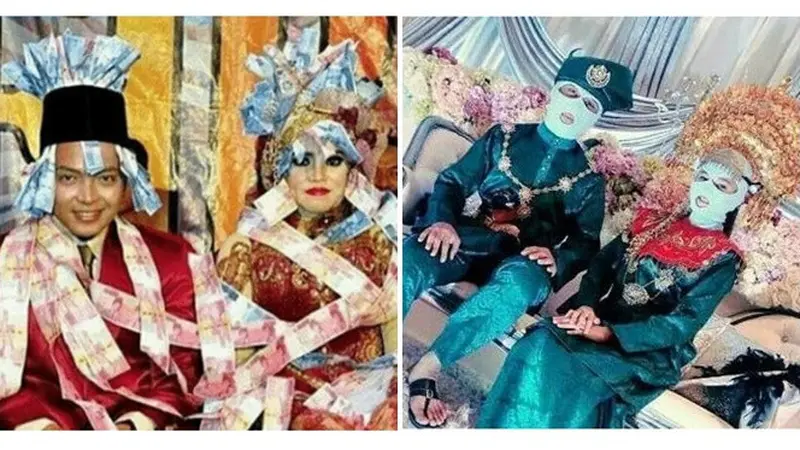 Gaya Nyeleneh Pasangan Pengantin Saat Menikah Ini Bikin Tepuk Jidat