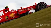 Sebastian Vettel sedang melakukan sesi latihan di sirkuit Austin, Amerika Serikat, (20/10/2017) (motorsport.com)