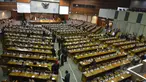 Suasana sidang paripurna pembukaan reses di ruang paripurna gedung DPR, Jakarta, Senin (23/3/2015). (Liputan6.com/Faisal R Syam)
