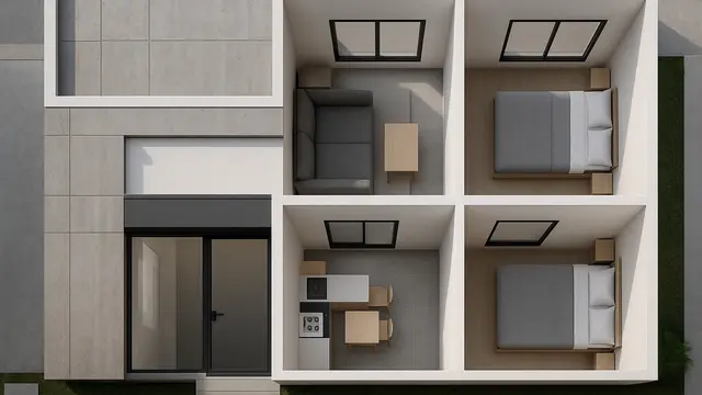 Gambar Desain Rumah Tipe 21 dengan 2 Kamar Tidur (Foto: ChatGPT)