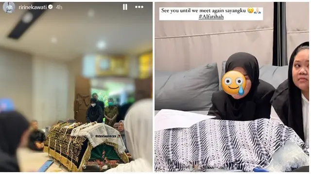 6 Potret Suasana di Rumah Duka Stevie Agnecya hingga Dimakamkan, Ramai Pelayat