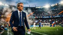 Ilustrasi Roberto Mancini. (Bola.com/AI)