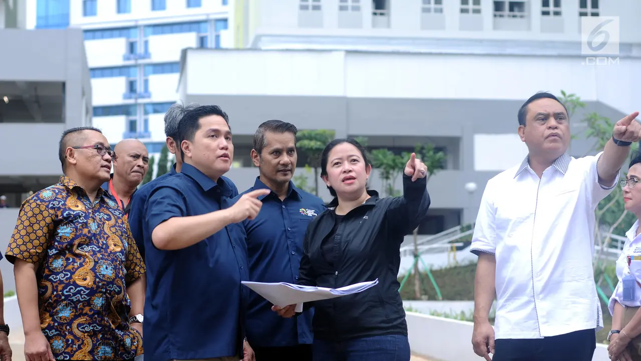 Menko PMK, Ketua Inasgoc dan CdM Asian Games 2018 Cek Persiapan Wisma Atlet Kemayoran