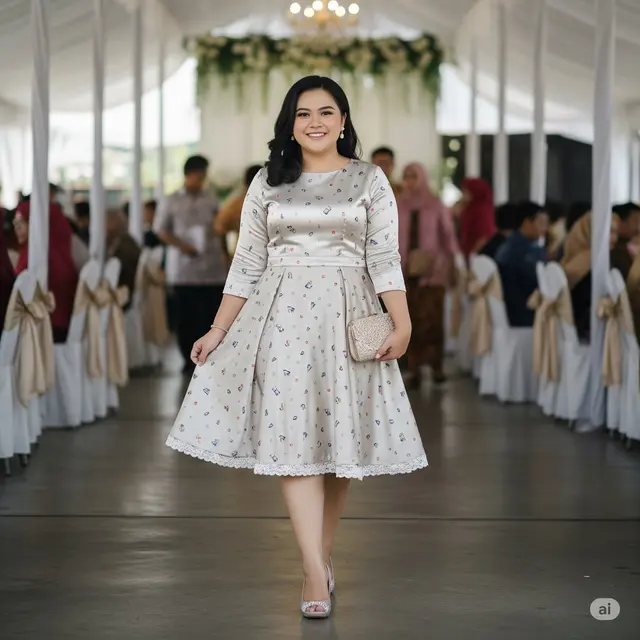 Tips Pilih Baju Kondangan untuk Wanita Gemuk Biar Terlihat Langsing