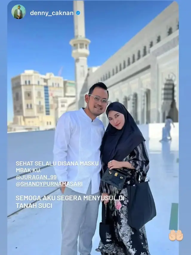 6 Potret Shandy Purnamasari dan Juragan 99 Jalani Ibadah Haji, Banjir Doa
