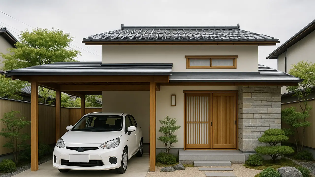 Desain Rumah Type 21 dengan Garasi (Foto: ChatGPT)