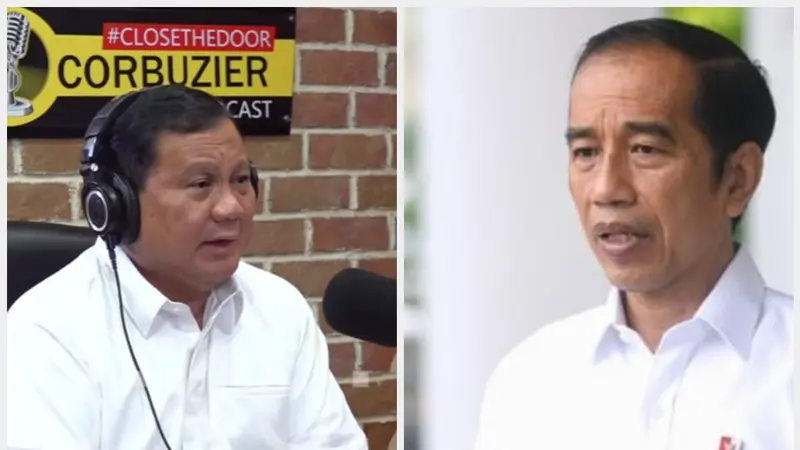 Prabowo Subianto di acara Deddy Corbuzier podcast dan Presiden Jokowi.