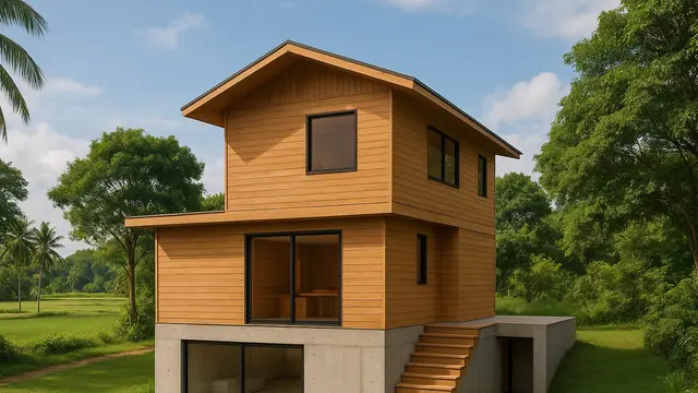 Gambar Desain Rumah Kecil dengan Basement/ChatGPT