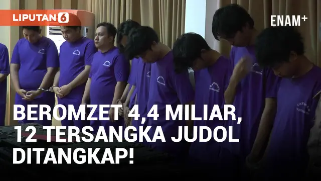 12 Tersangka Judi Online Ditangkap, Punya Omzet 4,4 Miliar!
