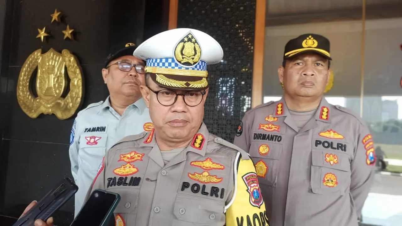 Dirlantas Polda Jatim, Kombes Pol M. Taslim. (Dian Kurniawan/Liputan6.com)