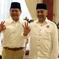 Pasangan Cagub Jawa Barat dari Partai Koalisi Asyik, Sudrajat-Ahmad Syaikhu saat pertemuan dengan Partai Gerindra, Jakarta, Kamis (1/3). Pertemuan membahas kesiapan Pilkada Jabar yang akan dilaksanakan serentak, 27 Juni 2018. (Liputan6.com/Johan Tallo)