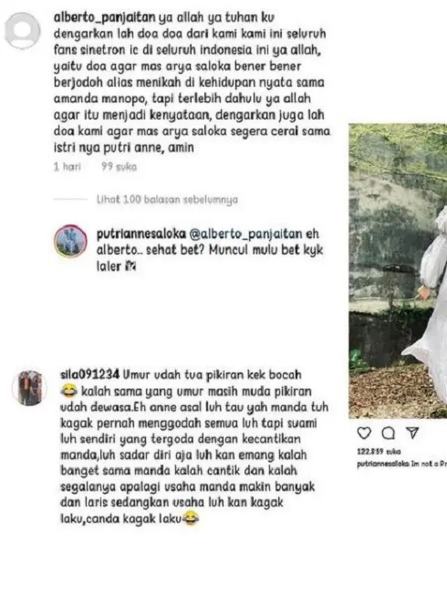 Putri Anne, istri Arya Saloka (Foto: Instagram/@tante_rempong_official)