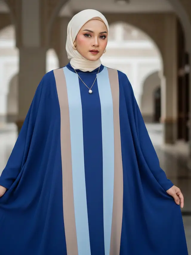 Model Gamis Kombinasi Jumbo (Foto: Gemini AI)
