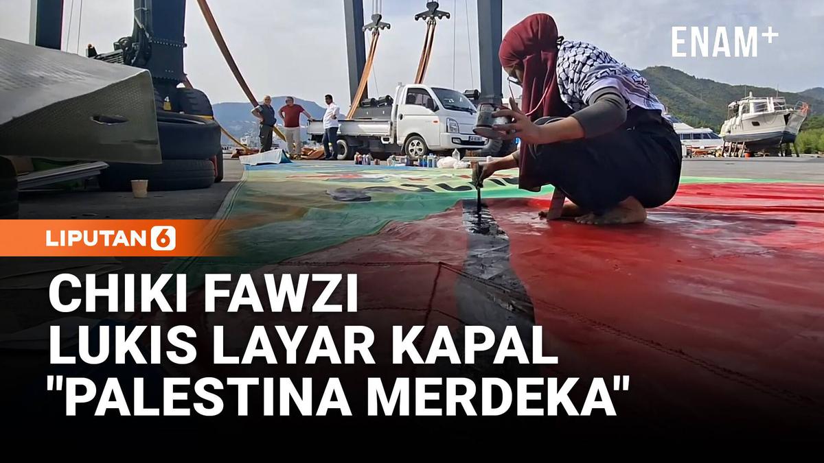 Chiki Fawzi Lukis Layar Kapal Kemanusiaan Flotilla, Bawa Pesan "Palestina Merdeka"