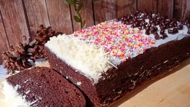 Brownies kukus coklat aneka toping