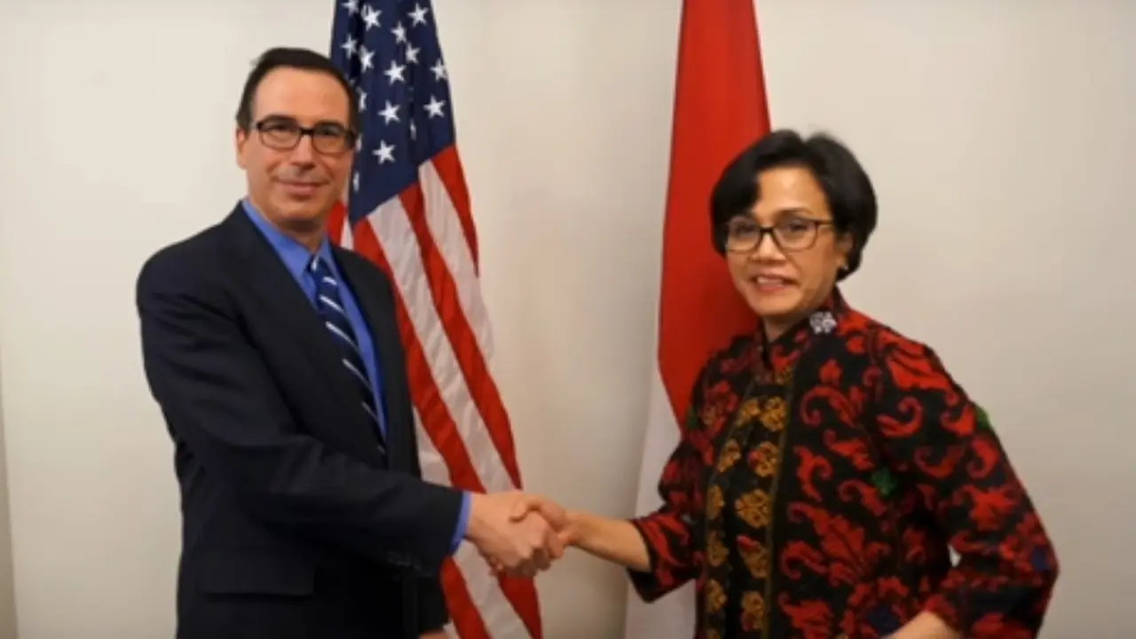 Sri Mulyani bertemu Menteri Keuangan AS (foto: Kementrian Keuangan)