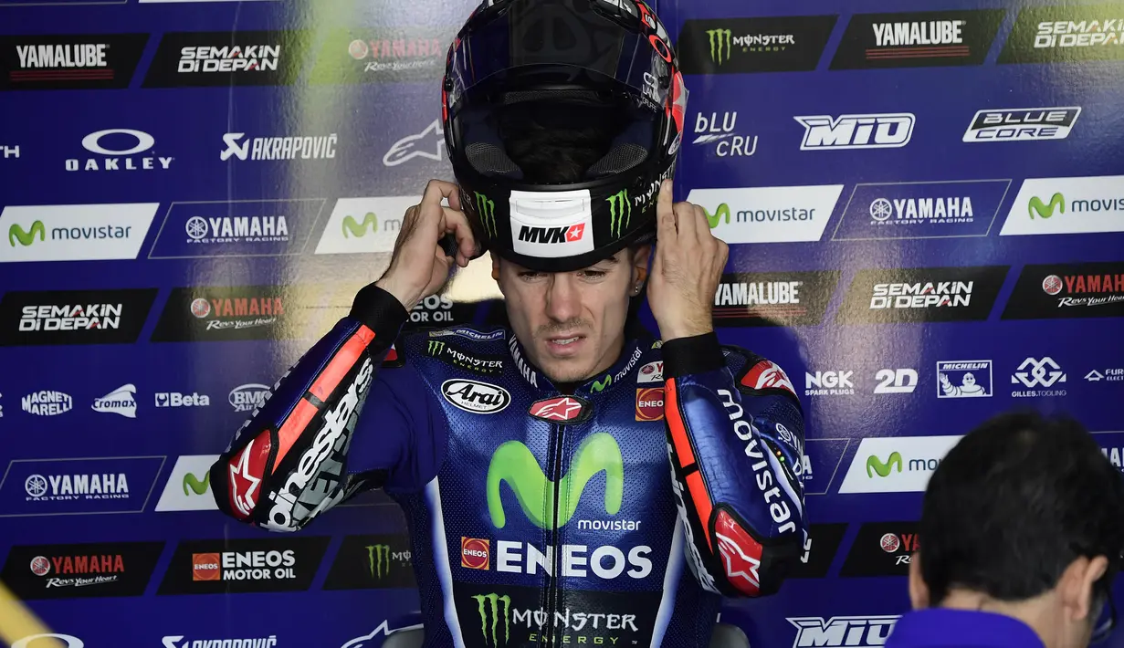 3. Maverick Vinales (Movistar Yamaha) - 196 Poin. (AFP/ Javier Soriano)