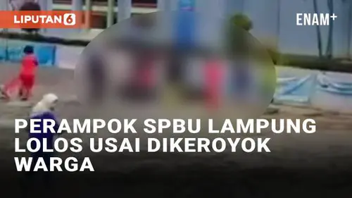 VIDEO: Viral Perampok SPBU di Lampung Berhasil Lolos Usai Dikeroyok Warga