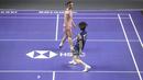 Tunggal putri, Korea Selatan, An Se Young, saat melawan wakil China, Wang Zhi Yi, pada final Indonesia Open 2025 di Istora Senayan, Jakarta, Minggu, 8 Juni 2025. (Bola.com/M Iqbal Ichsan)