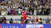 Timnas Argentina harus bekerja keras untuk mengalahkan Ekuador pada laga perempat final Copa America 2024. (AFP/Charly Triballeau)