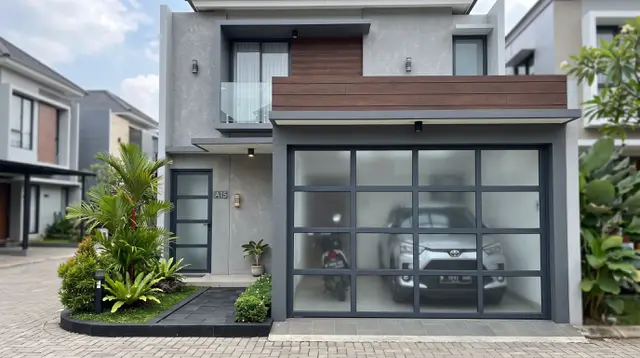 10 Model Pintu Garasi Minimalis untuk Rumah Kecil, Bikin Fasad Mewah