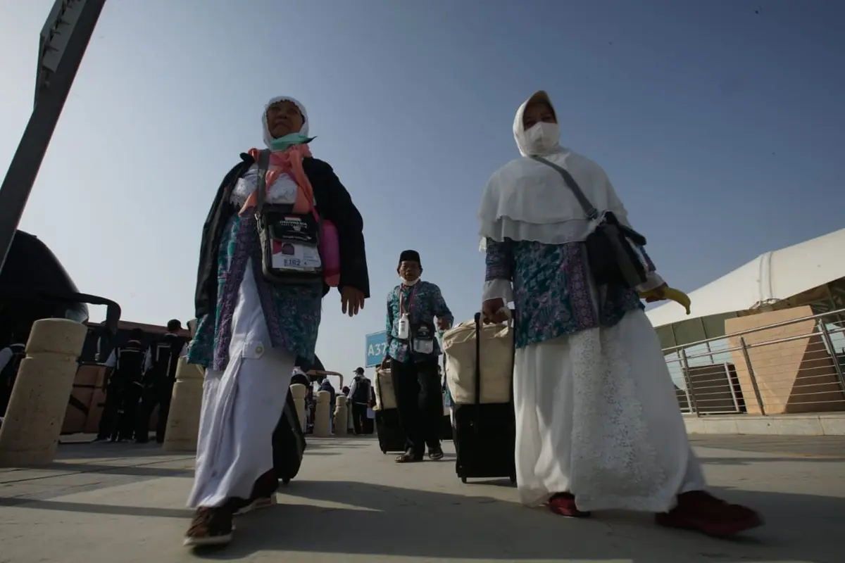 Kementerian Agama (Kemenag) menyatakan operasional Haji 1443 H/2022 M berakhir dengan kepulangan jemaah Indonesia yang tergabung dalam kloter 43 embarkasi Solo (SOC 43) Jawa Tengah. (Foto: Liputan6.com/Kemenag)