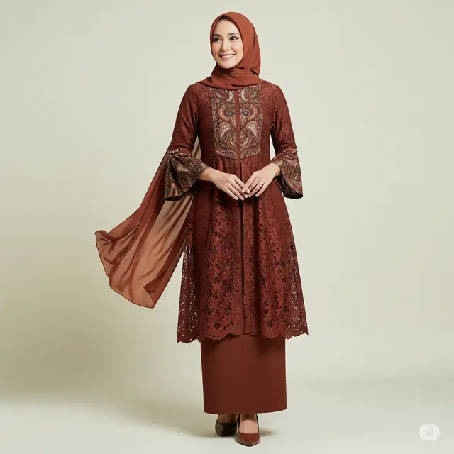 9 Baju Pesta Gamis Brokat Modern untuk Wanita Usia 40 ke Atas: Busana Pesta yang Anggun dan Elegan