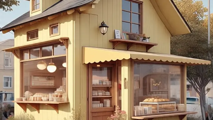 Ilustrasi Model Rumah yang Sekalian Buat Tempat Usaha (Sumber Gambar: Meta AI)