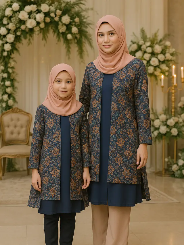 Batik Sarimbit Ibu Anak untuk Kondangan