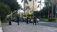 Pengamanan diperketat jelang perayaan Hari Kemerdekaan Taiwan ke-108. (Liputan6.com/Teddy Tri Setio Berty)