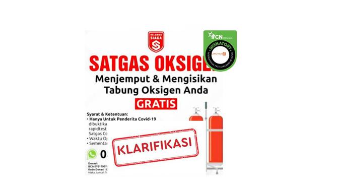 Cek Fakta: Klarifikasi Relawan Siaga Belum Luncurkan Program Pengisian Oksigen Gratis untuk Pasien Covid-19 - Vimarsana News