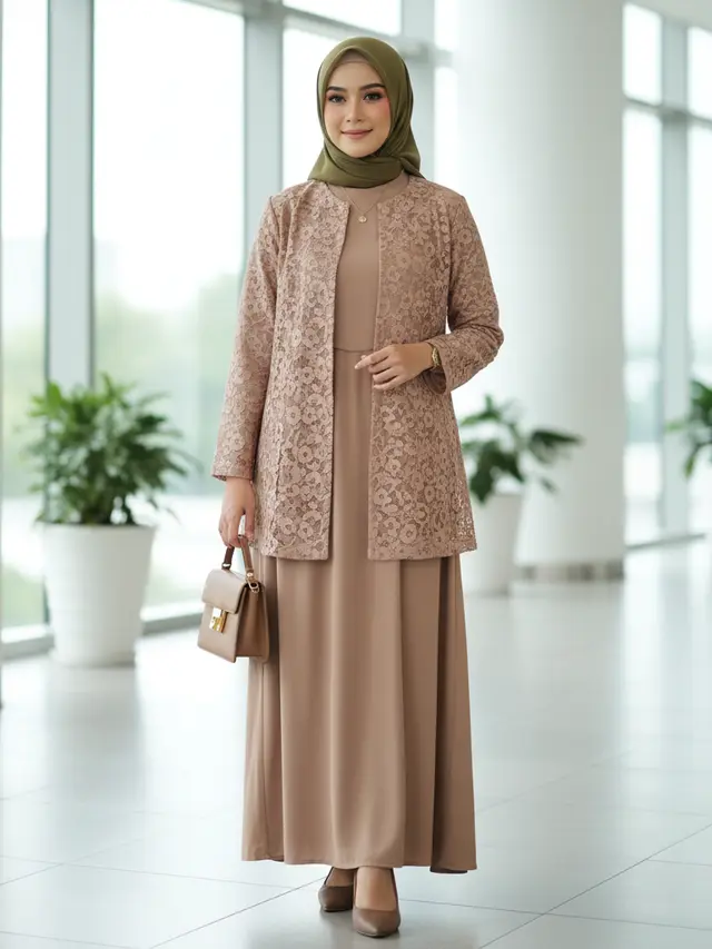 Model Gamis Blazer Brokat Terbaru (Foto: Gemini AI)