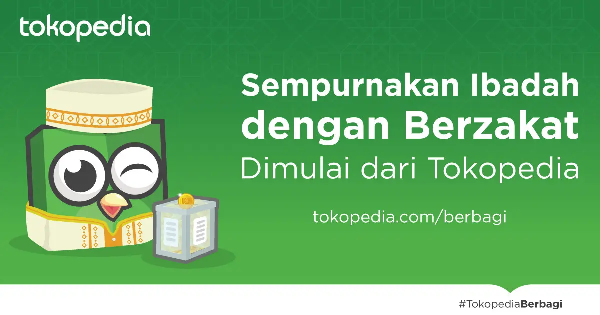 Layanan pembayaran sedekah dan zakat di Tokopedia. (Doc: Tokopedia)