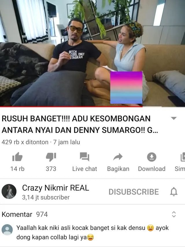 Unggahan Nikita Mirzani. (Foto: YouTube Crazy Nikmir Real)