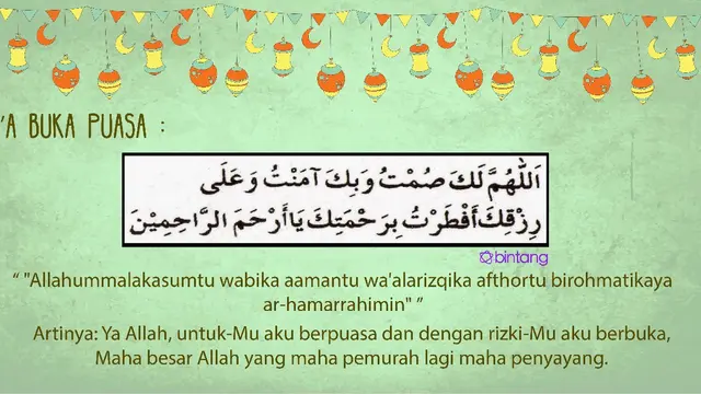 [Bintang] Doa niat dan buka puasa