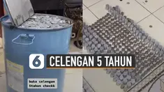 Sedikit-sedikit lama lama menjadi bukit. Hal ini seperti yang dialami oleh ayah dari pembuat video ini yang mempunyai celengan koin satu drum.