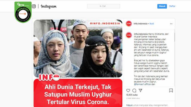 Cek Fakta Ahli Dunia Terkejut Tak Satu Pun Warga Muslim Uighur Tertular Virus Corona Cek Fakta Liputan6 Com