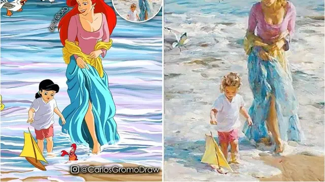 Terinspirasi Dari Sejarah Masa Lalu, Potret 7 Lukisan Mirip Tokoh Disney Ini Bikin Kagum