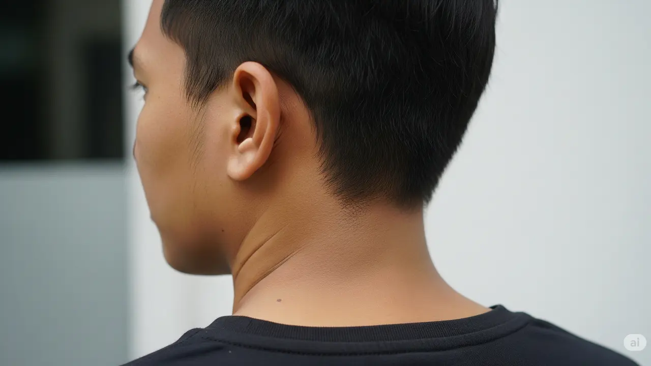 Ilustrasi leher hitam (Foto: Gemini AI)