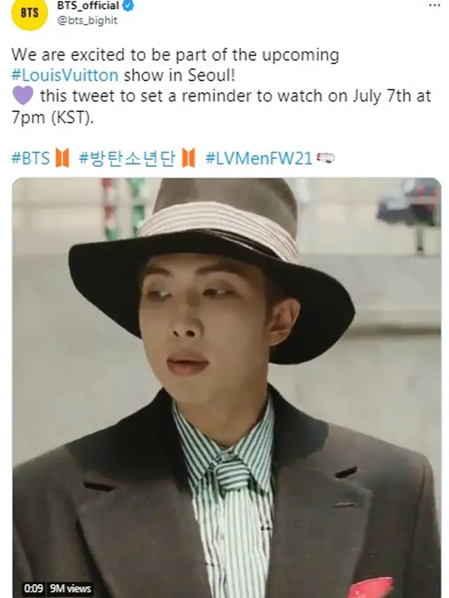 BTS Tampil Peragakan Koleksi Fall Winter 2021 Louis Vuitton