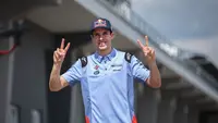 Pembalap Gresini, Alex Marquez. (Ronny Hartmann / AFP)