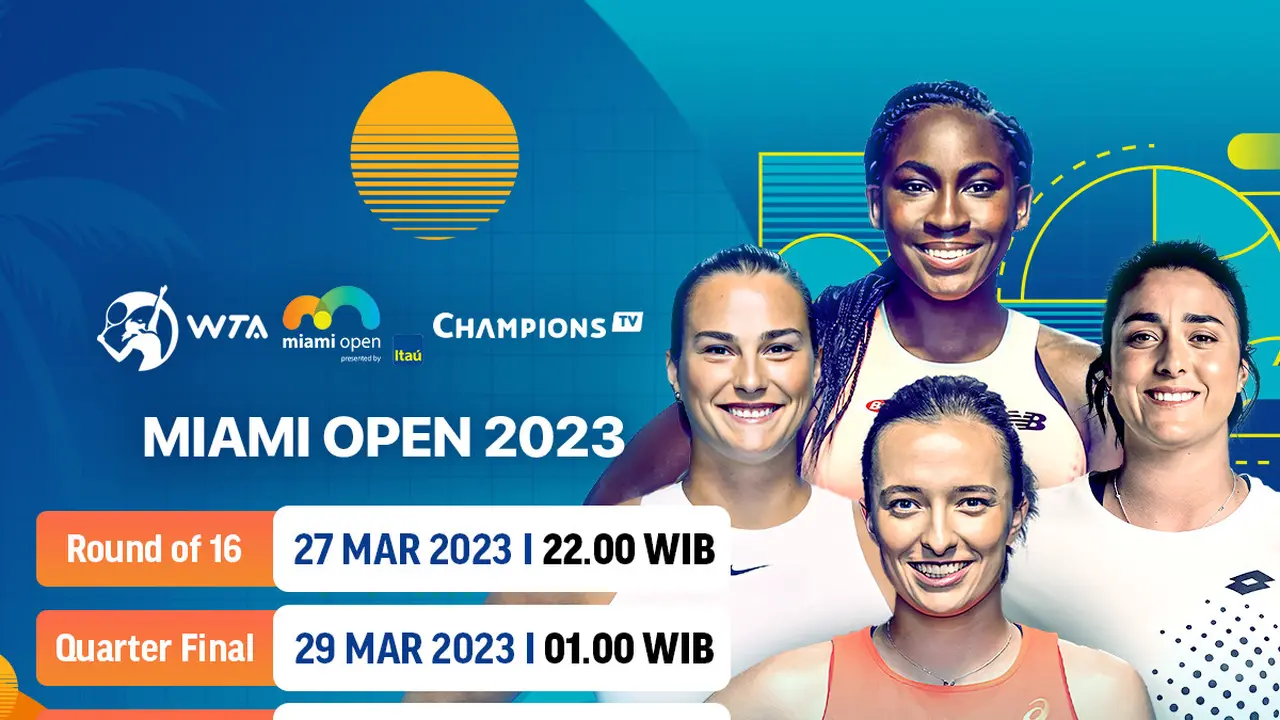 Jadwal Live Streaming WTA 1000 Miami Open 2023 di Vidio Pekan Ini