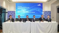 Konferensi Pers Pemaparan Ekonomi dan Kinerja Keuangan Citi Bank Indonesia Triwulan II 2025 di Jakarta, Selasa (19/8/2025).