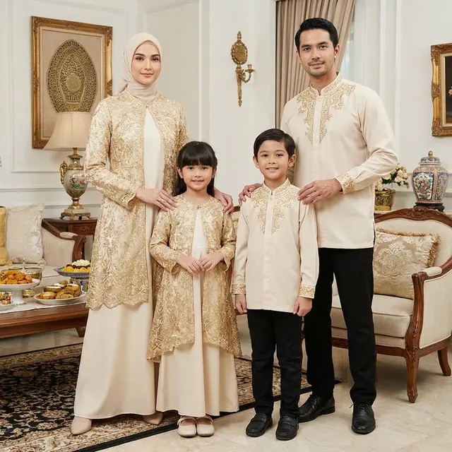 Gamis Outer Brokat dan Koko Toyobo Premium