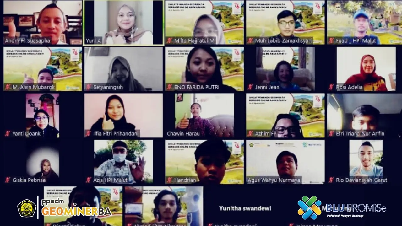 Peserta Diklat Pemandu Geowisata PPSDM Geominerba.
